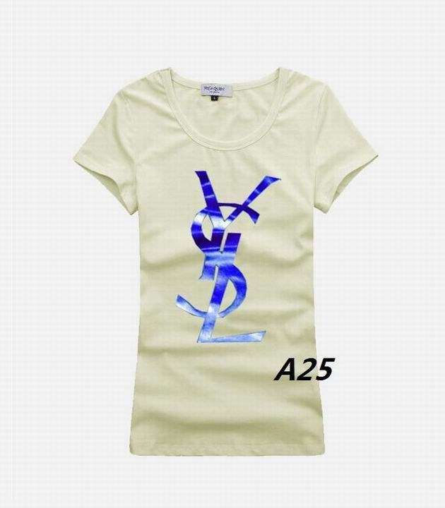 YSL short round collar T woman S-XL-067